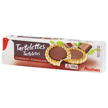 Auchan tartlets with chocolate 150g - buy, prices for Auchan - photo 1