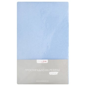 Home Line Blue Terry Bed Sheet 90х200cm - buy, prices for ULTRAMARKET - photo 1