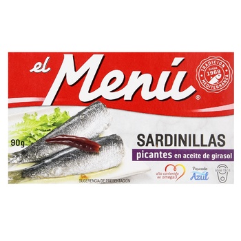 El Menu Spicy Sardines in Sunflower Oil 90g - buy, prices for MegaMarket - photo 2