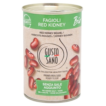 Gusto Sano Organic Red Beans 400g - buy, prices for WINETIME - photo 1