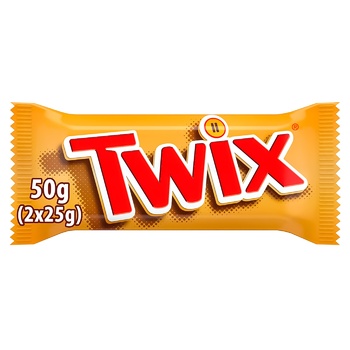 Печиво Twix пісочне з карамеллю вкрите молочним шоколадом 50г