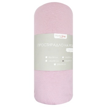 Home Line Pink Knitted Bed Sheet 180x200cm - buy, prices for MegaMarket - photo 1