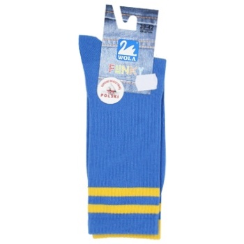 Wola Funky Yellow-Blue Socks 39-42s - buy, prices for MegaMarket - photo 1