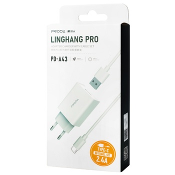 Зарядное устройство Proda Linghang Pro Type-C 2.4A Pd-A43a - купить, цены на Auchan - фото 1