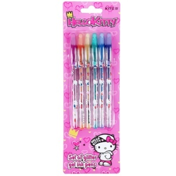 Kite Hello Kitty Set of Gel Pens with Glitter 6pcs