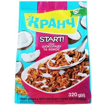 Гранола Start! Кранч з шоколадом та кокосом 320г - купити, ціни на Auchan - фото 1