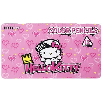 Карандаши Kite Hello Kitty цветные трехгранные 12шт - купить, цены на Auchan - фото 1