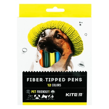 Kite Dogs Felt-tip Pens 12pcs - buy, prices for COSMOS - photo 1