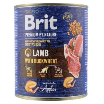 Brit Premium Lamb with Buckwheat Wet Feed for Sensitive Dogs 800g - buy, prices for Vostorg - photo 1