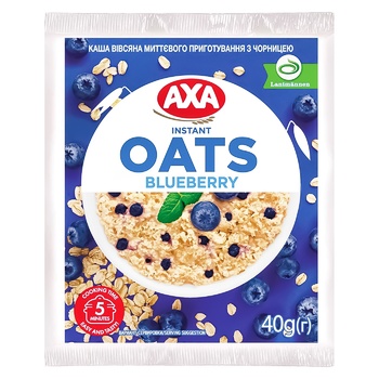 AXA With Bilberry Quick-Cooking Oatmeal Porridge 40g - buy, prices for NOVUS - photo 1