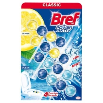 Bref Power Active Lemon Freshness and Ocean Breeze Toilet Block 50g*4pcs - buy, prices for COSMOS - photo 1