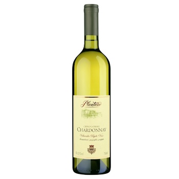 Вино Plantaze Crnogorski Chardonnay белое сухое 13,5% 0,75л - купить, цены на WINETIME - фото 1