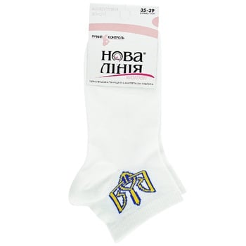 Nova Liniya Women's Classic White Socks Size 35-39 - buy, prices for Auchan - photo 1