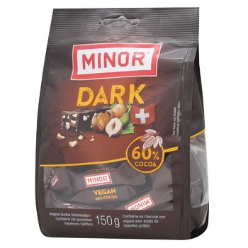 Minor Dark Chocolate Bars with Hazelnut Chips 150g - buy, prices for - photo 2