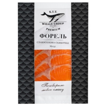 Форель K.i.t. слабосолена скибочки 90г - купити, ціни на Auchan - фото 1