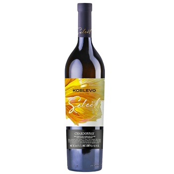 Koblevo Select Chardonnay White Dry Wine 13% 0.75l