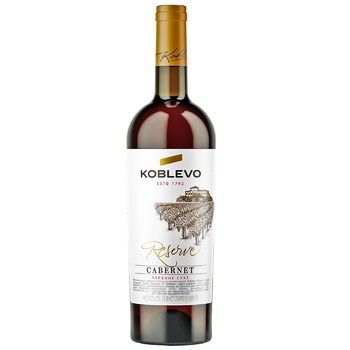 Koblevo Reserve Cabernet Red Dry Wine 13% 0.75l - buy, prices for Auchan - photo 1