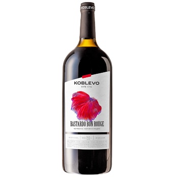 Koblevo Bastardo Bon Rouge Red Semisweet Wine 9-13% 1.5l - buy, prices for Auchan - photo 1