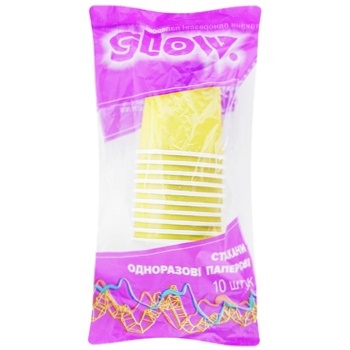 Glow Paper Glasses 110ml 10pcs - buy, prices for Auchan - photo 2