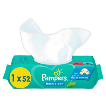 Cерветки Pampers Fresh Clean 52шт - купити, ціни на МегаМаркет - фото 1