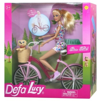 Іграшка Лялька Defa на велосипеді - купити, ціни на ULTRAMARKET - фото 1