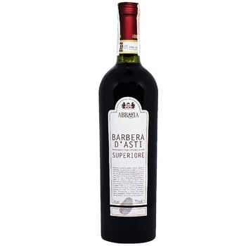 Вино Abbazia Barbera d`Asti красное сухое 14% 0,75л