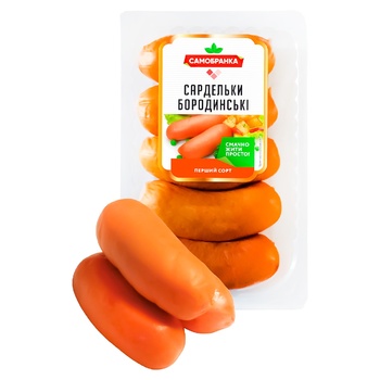 Сардельки Самобранка Бородінські - купити, ціни на Auchan - фото 2