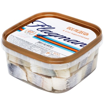 Flagman Smoked Herring Fillets In Oil 500g - buy, prices for ULTRAMARKET - photo 1