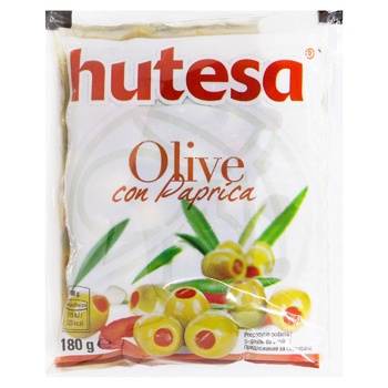 Hutesa Olives with Paprika 180g - buy, prices for ULTRAMARKET - photo 1