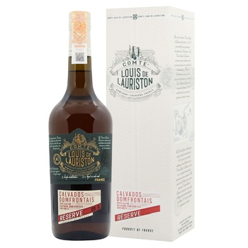 Comte Louis de Lauriston Reserve Calvados 42% 0.7l - buy, prices for - photo 1