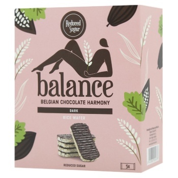 Balance Rice Waffles with Dark Chocolate 100g - buy, prices for WINETIME - photo 1