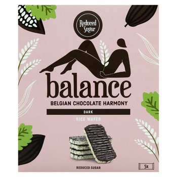 Вафли Balance рисовые с черным шоколадом 100г - купить, цены на - фото 2
