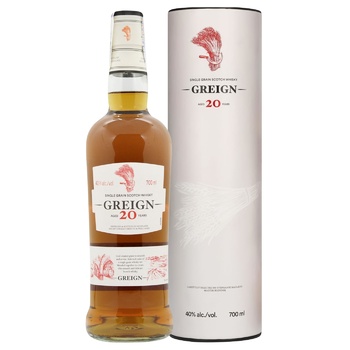 Greign 20yo Whiskey 40% 0.7l - buy, prices for WINETIME - photo 1