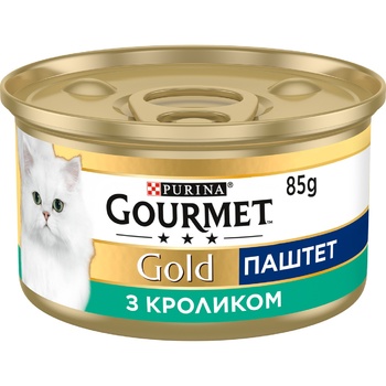 Корм влажный Gourmet Gold с кроликом для взрослых кошек 85г