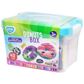 Lovin Donuts Box Jumping Plasticine Modeling Kit - buy, prices for Auchan - photo 1