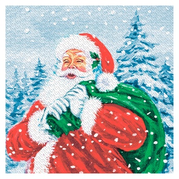 Silken Santa Claus Napkins 33x33cm 12pcs