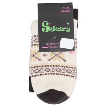 In Shkary Beige Women's Socks 23-25s - buy, prices for - photo 1