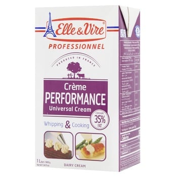 Elle&Vire Performance Universal Ultra-pasteurized Liquid Cream 35% 1l - buy, prices for WINETIME - photo 2