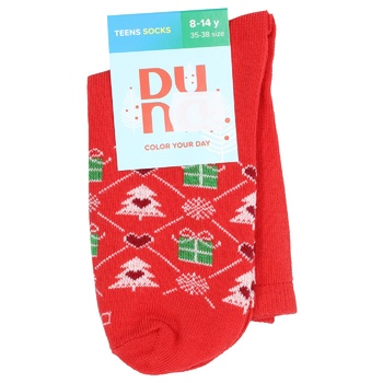 Duna Red Children's Socks 22-24s - buy, prices for MegaMarket - photo 1