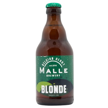 Пиво Malle Blonde світле нефільтроване 5,8% 0,33л - купити, ціни на WINETIME - фото 1