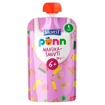 Ponn Organic Strawberry Smoothie Puree 110g - buy, prices for - photo 1