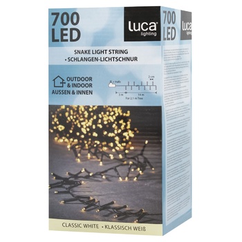 Гирлянда Zelena Снейк светодиодная классический белый свет 700LED 14м - купить, цены на WINETIME - фото 1