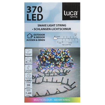 Гірлянда Zelena Снейк світлодіодна різнокольорова 370LED 7,4м - купити, ціни на WINETIME - фото 2