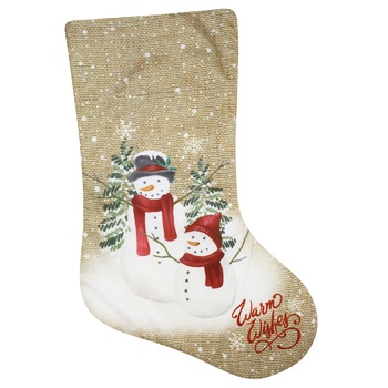 Unique Living Snowmen Beige Christmas Sock - buy, prices for - photo 1