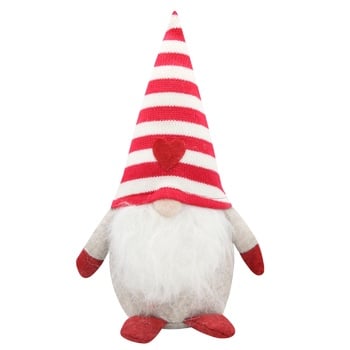 Gisela Graham Gnome in Striped Hat Christmas Statuette