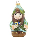 Rizdviani Istorii Gnome with Bird Christmas Decoration