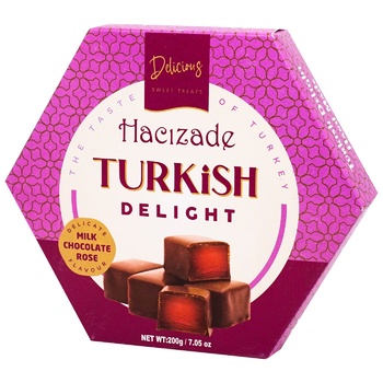 Hacizade Turkish Delight Rose in Chocolate 200g