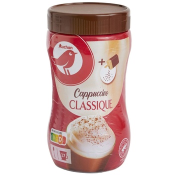 Auchan Cappuccino Instant Coffee Drink 250g + Cocoa-sprinkles 7g - buy, prices for - photo 1