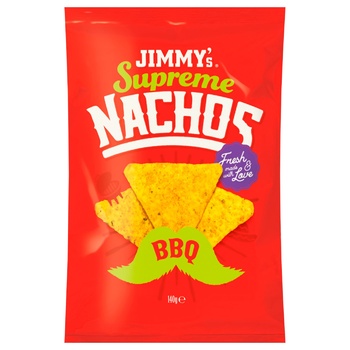 Jimmy's Supreme BBQ Corn Nachos Chips 140g - buy, prices for WINETIME - photo 1