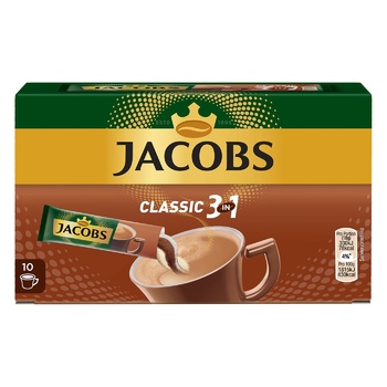 Напиток кофейный Jacobs Classic 3в1 растворимый 18г х10шт